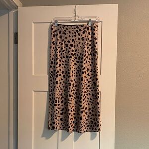 Leopard Print Midi Skirt